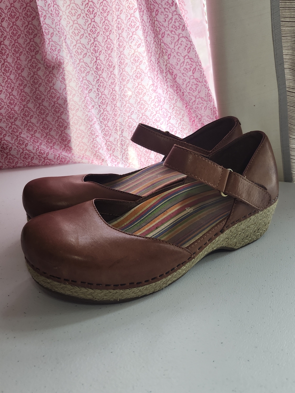 Dansko Maryjane Full Grain Leather Clog Brown (Whiskey) EU 4O US 10